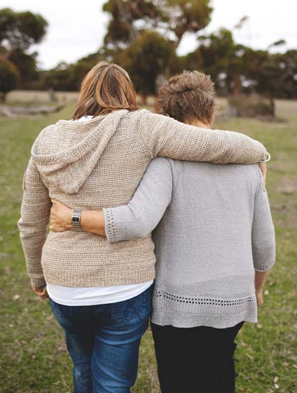 Mother and Daughter hugging